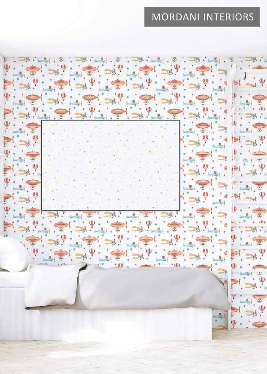 UP IN THE AIR LITTLE LOVE KIDS WALLPAPER DESIGN